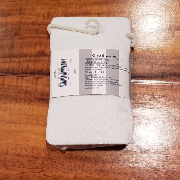 Janie and Jack NWT 0-6 months pink and yellow floral tights - Picture 3 of 3